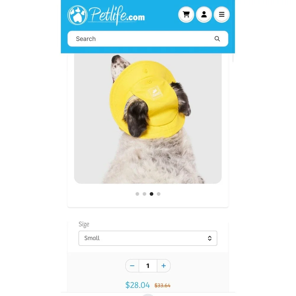 Like New Canada Pooch Torrential Tracker Yellow Dog Sun Hat Adjustable Small